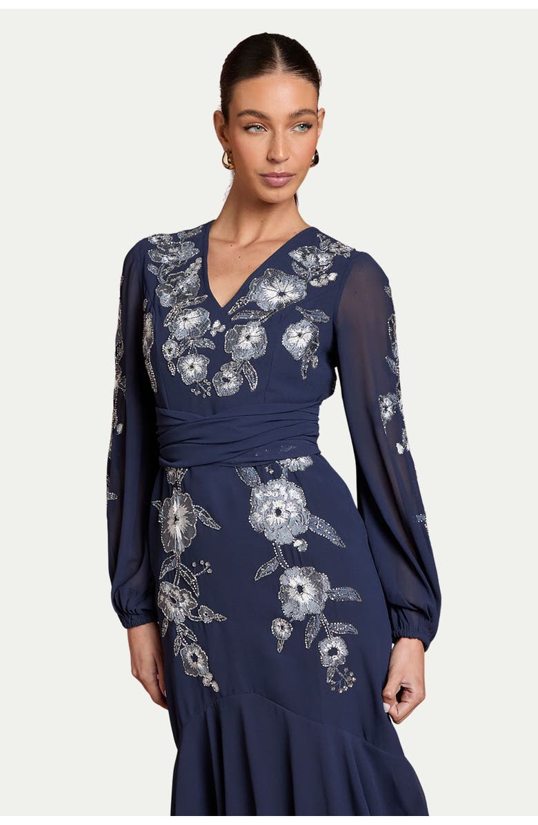 Coast Embellished High Low Maxi Dress, Alternate, color, Navy