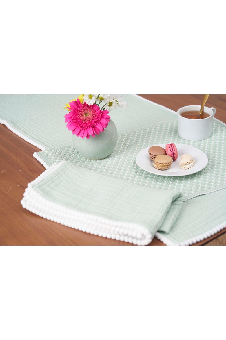 Bahar Machine Wash Table Runner 14 x 72", Alternate, color, Green