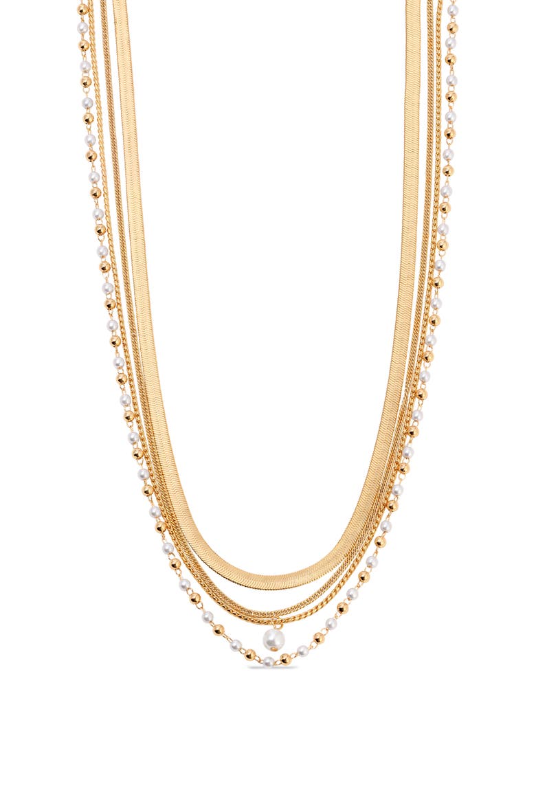 All the Chains Layered Necklace, Alternate, color, GOLD