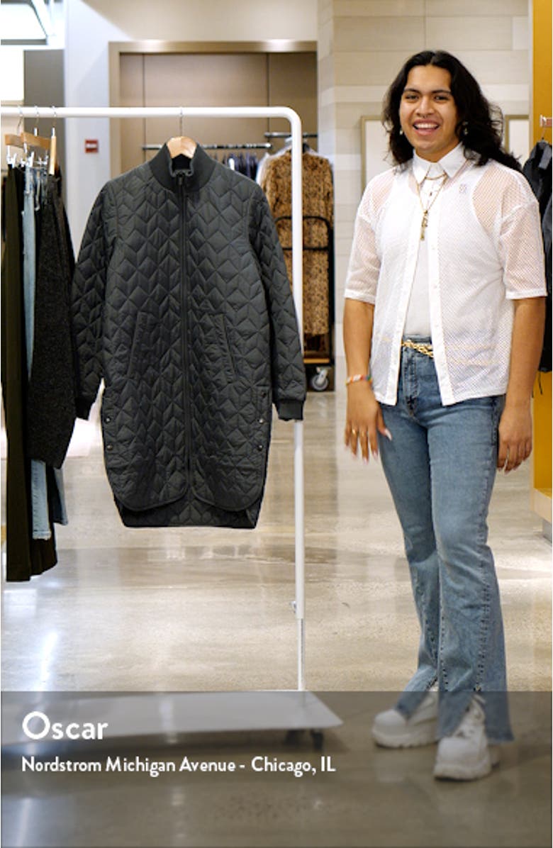 Isle Jacobsen Long Quilted Jacket, sales video thumbnail