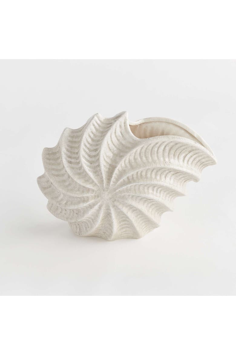 Nautilus Shell Vase, Alternate, color, Off-White