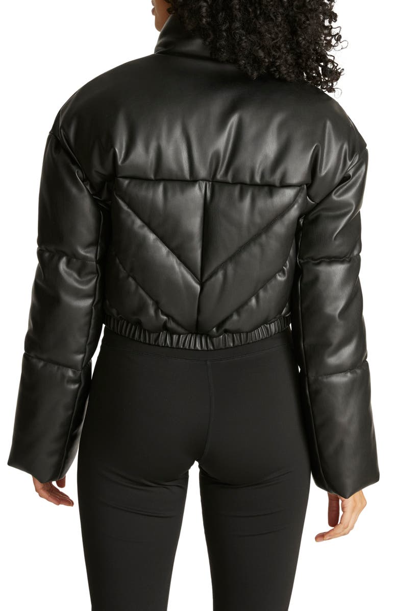 Hudson Jeans Chevron Crop Puffer Jacket, Alternate, color, 