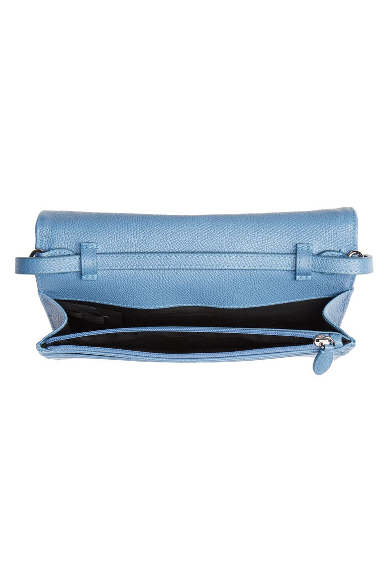 Gabby Leather Wallet on a Chain, Alternate, color, CEMENT BLUE
