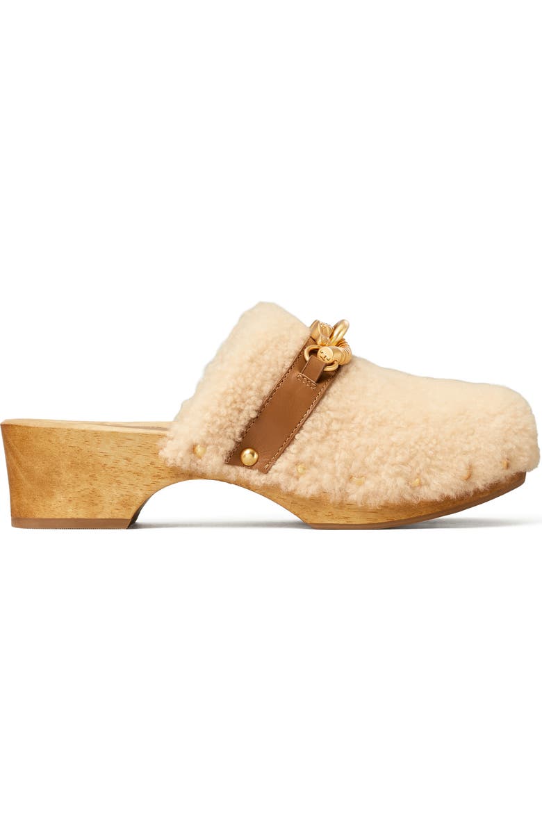 Tory Burch Jessa Genuine Shearling Clog, Alternate, color,