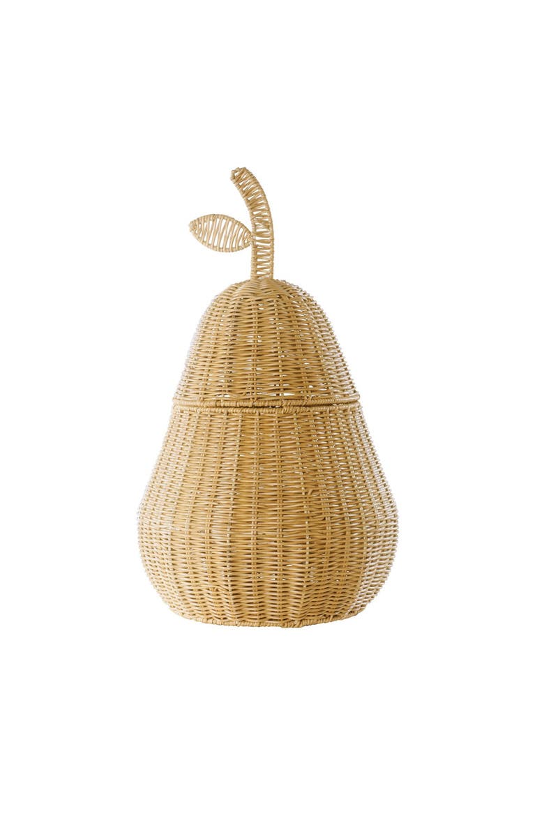 Kaplan Early Learning Company Pear Washable Wicker Floor Basket, Main, color, Brown