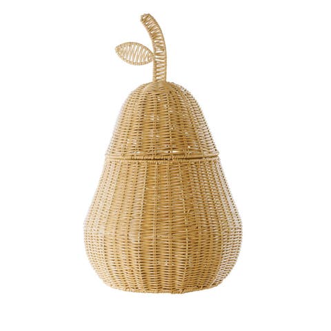 Pear Washable Wicker Floor Basket