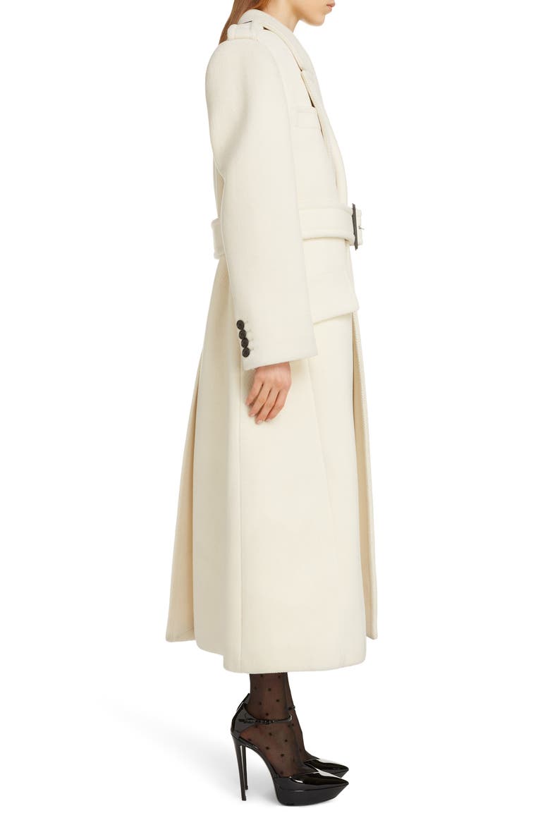 Belted Wool Trench Coat, Alternate, color, SHELL