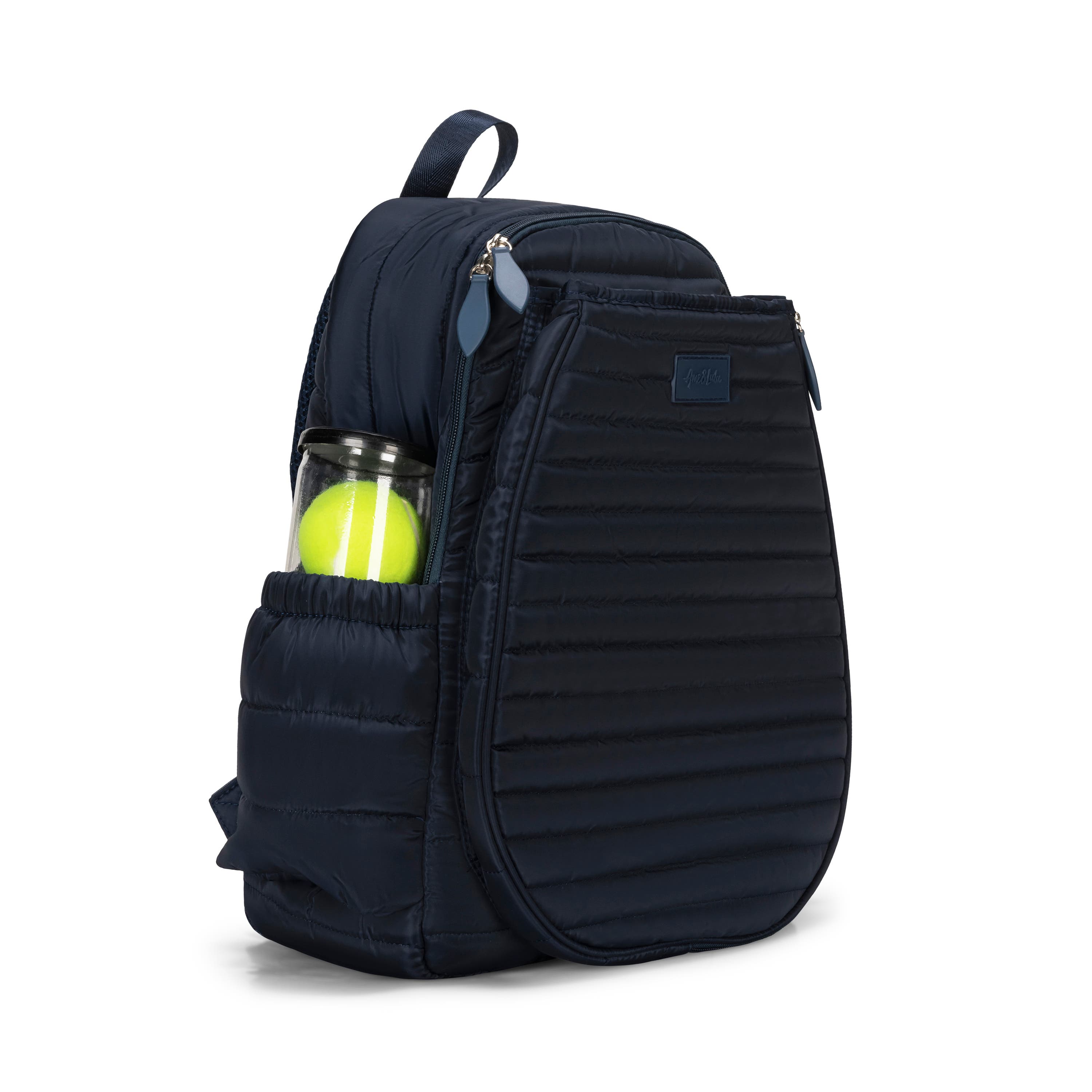 Game On Tennis Backpack, Alternate, color, Quilted Navy/White