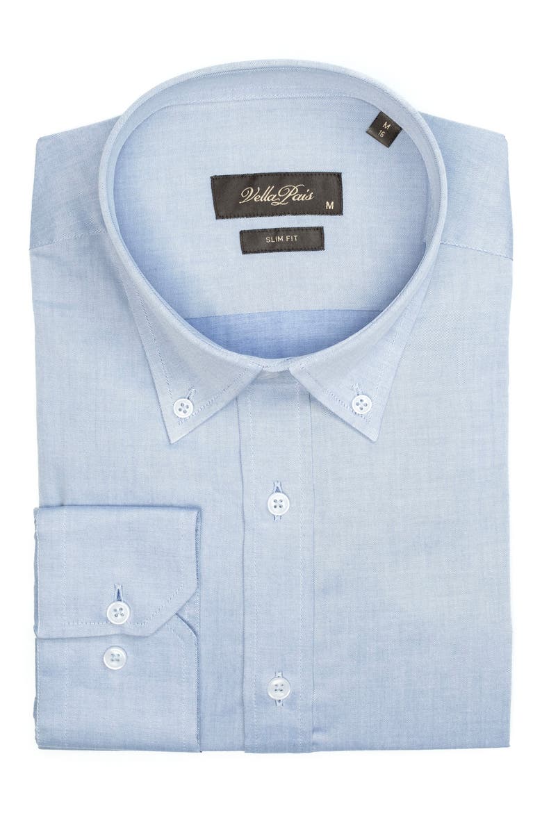 Avalon Slim Fit Cotton Dress Shirt, Alternate, color, DARK BLUE