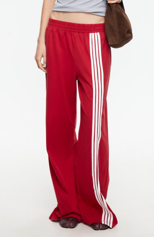LIONESS Red Eye Track Pants in Crimson at Nordstrom, Size Large