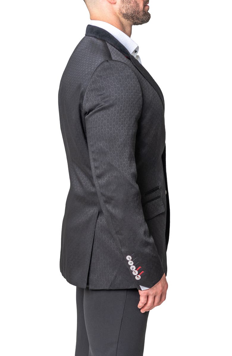 Maceoo Socrates Black Geometric Sport Coat, Alternate, color, Black