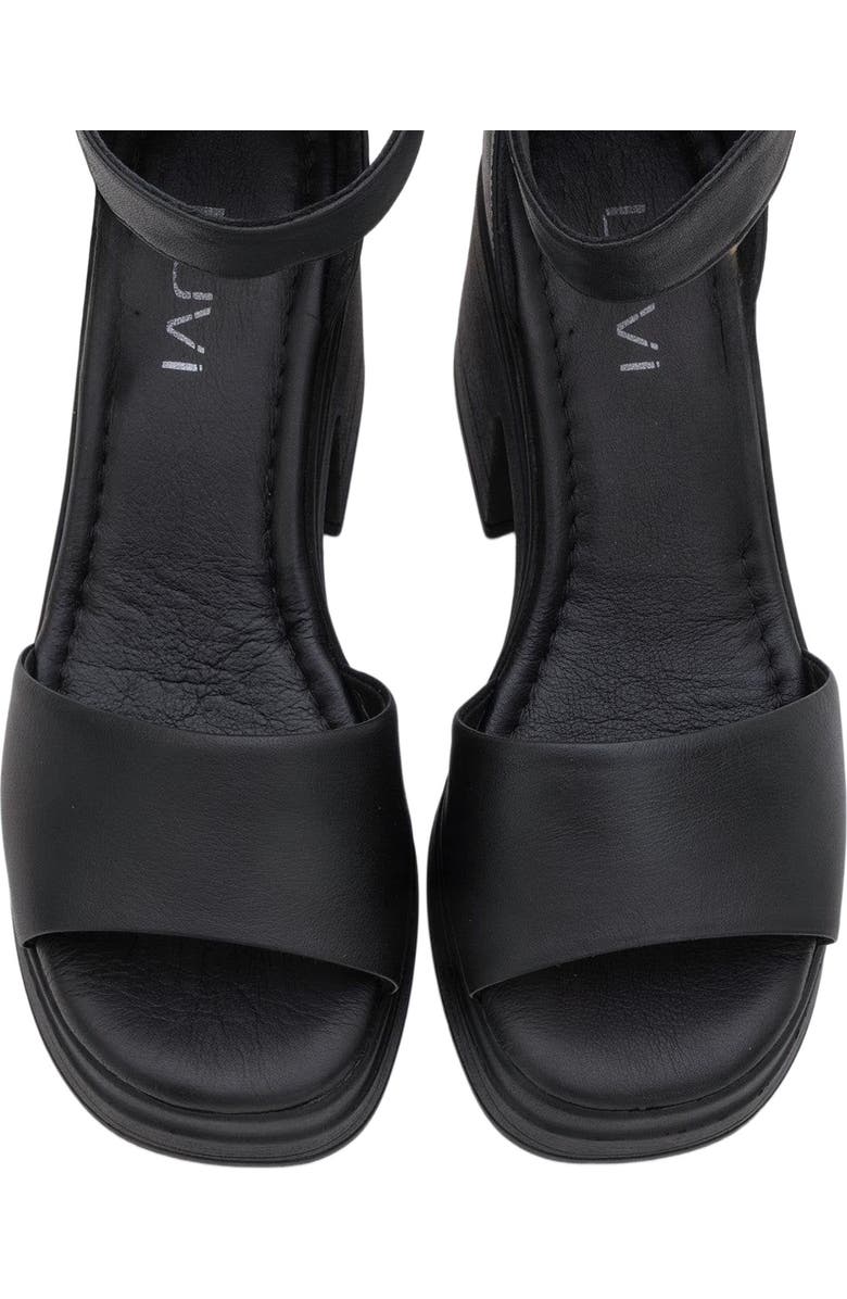 Forever & Always Shoes MARGOT Leather Platform Sandal, Alternate, color, Black Leather