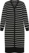 City Chic June Stripe Long Cardigan