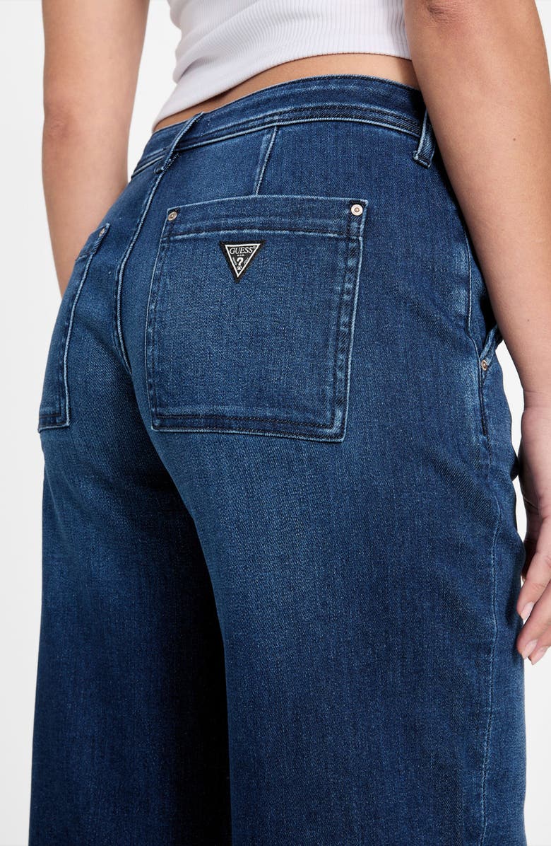 GUESS Zoya Crop Wide Leg Jeans, Alternate, color, 