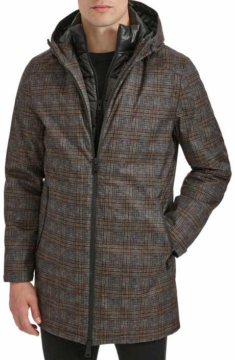 Kenneth Cole New York 925 Water Resistant Coat with Quilted Bib