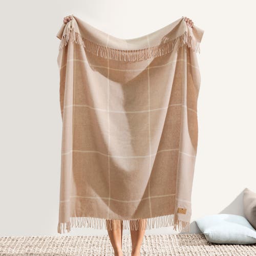 Lands Downunder Window Cashmere Throw In Nude