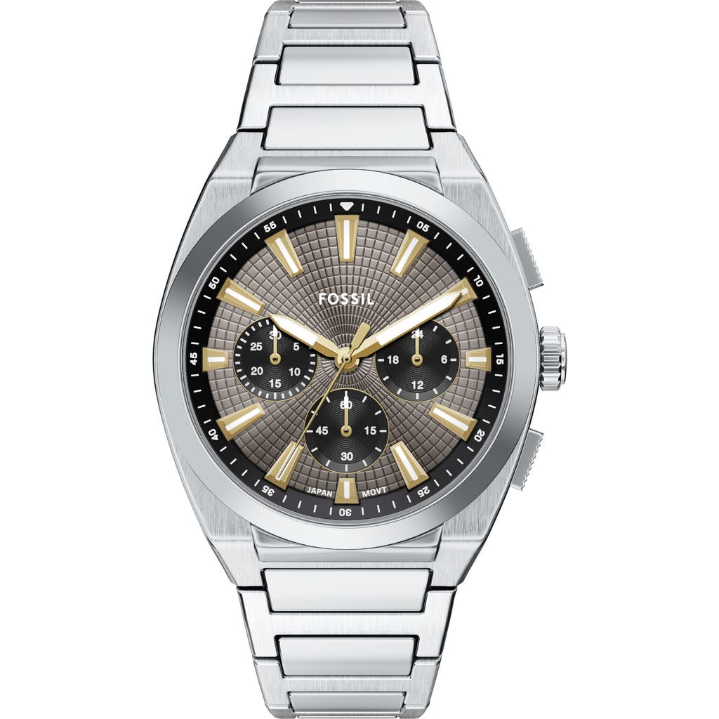 Fossil Everett Chronograph Bracelet Watch, 42mm In Gray