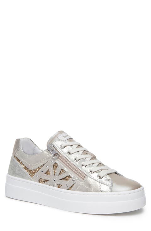 Metallic Side Zip Platform Sneaker (Women)