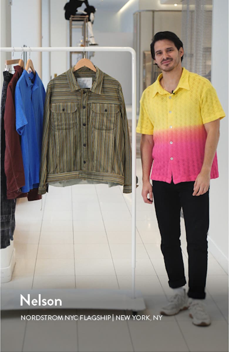 Stripe Velvet Shirt Jacket, sales video thumbnail