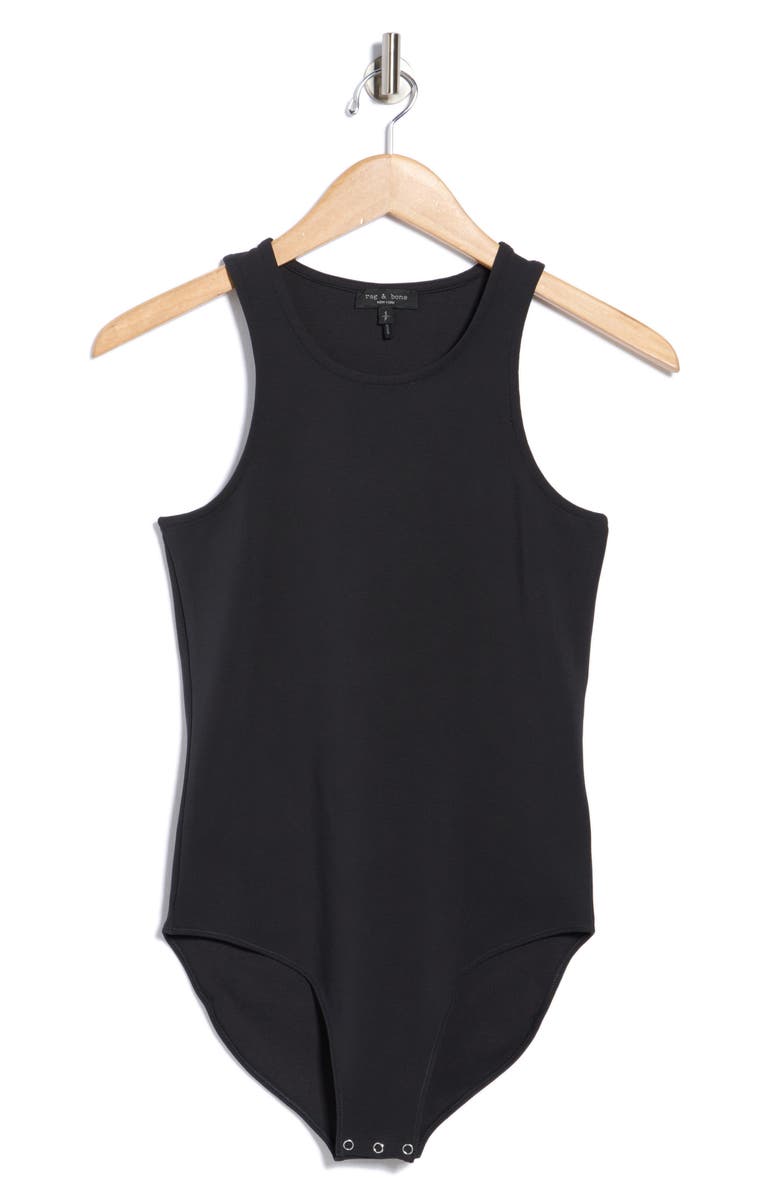 rag & bone Jackie Bodysuit, Alternate, color, Black
