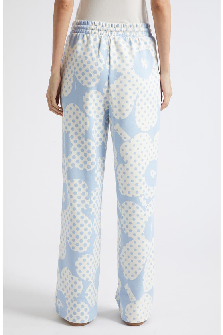 Varet Uniko Kiski Flower Polka Dot Pants, Alternate, color, LIGHT BLUE OFF WHITE