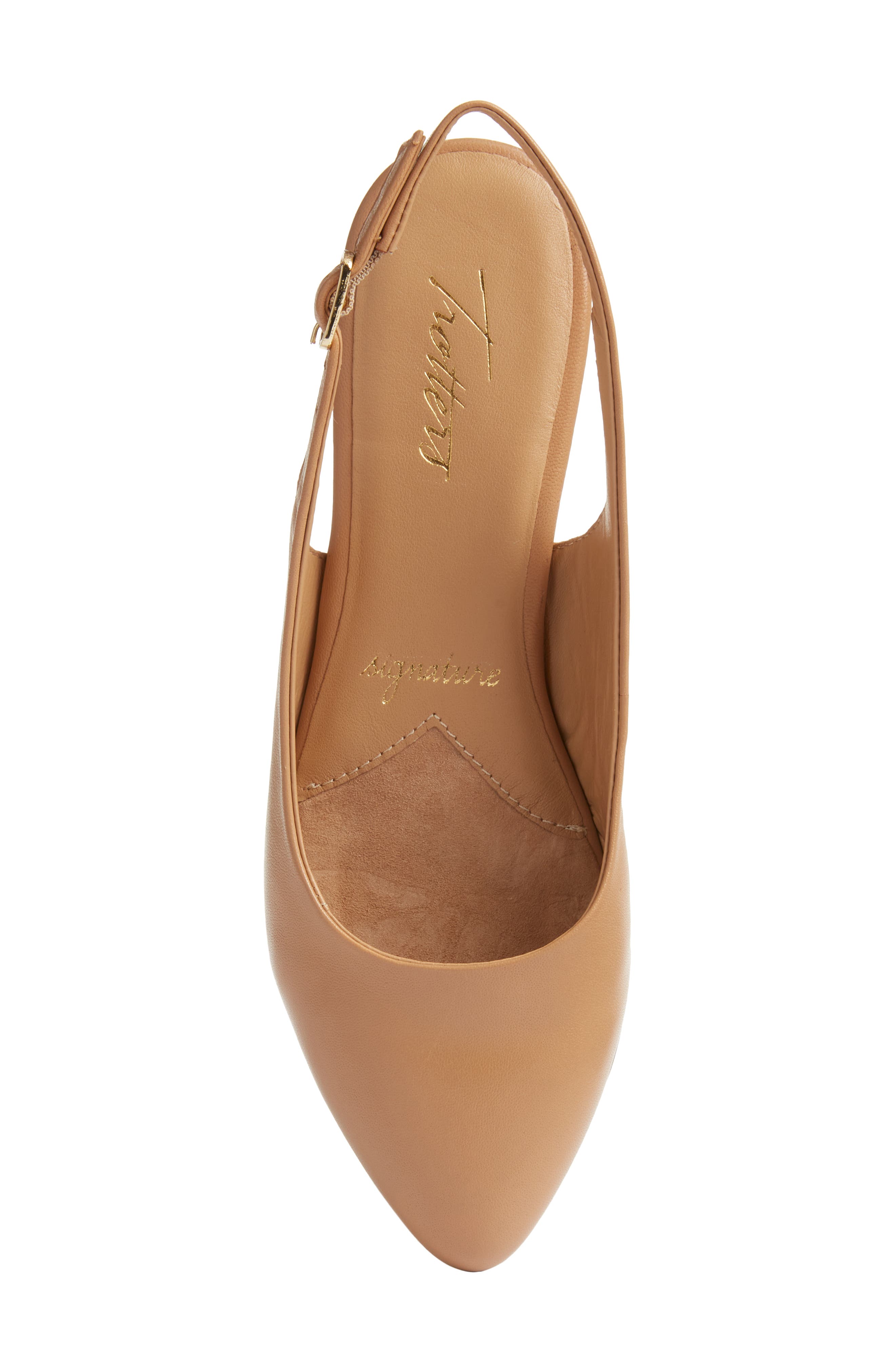 Evelyn Pointed Toe Slingback Flat - Multiple Widths Available, Alternate, color, MEDIUM BEIGE