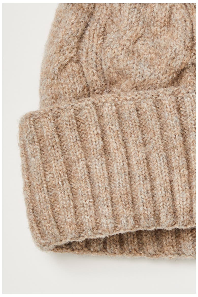 Coast Line Cable Beanie, Alternate, color, FAWN
