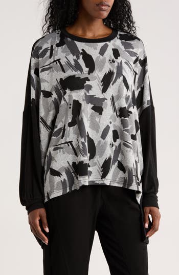 Patrizia Luca Print Boxy Top In Black