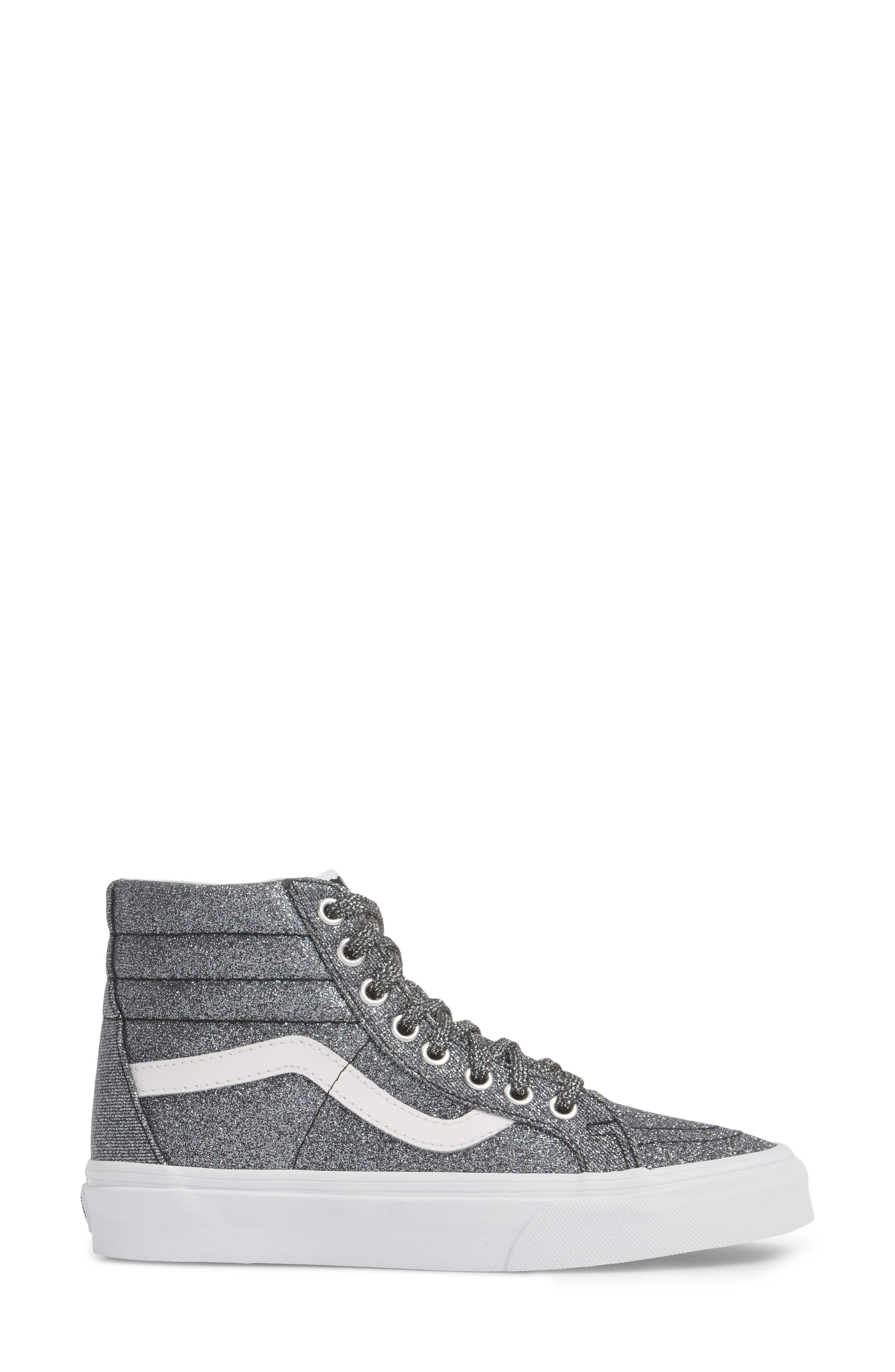 Vans UA Sk8-Hi Reissue Glitter Sneaker, Alternate, color, 