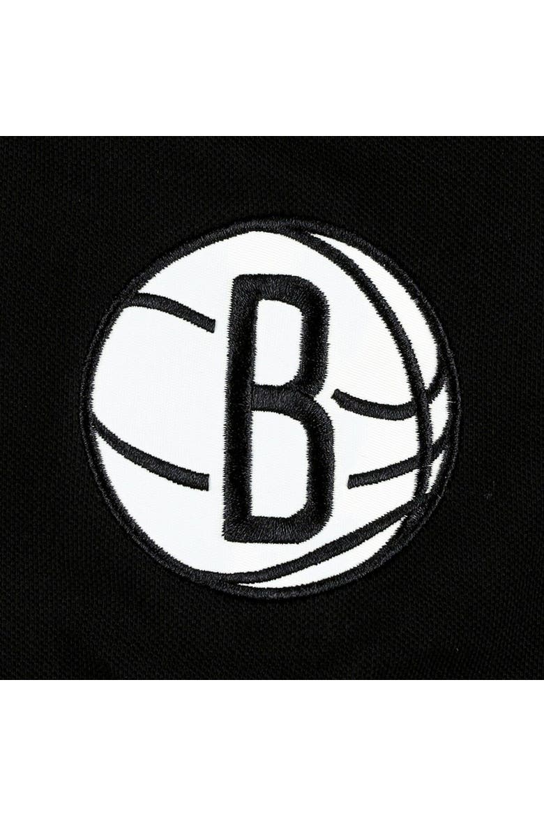 Men's Tommy Jeans Black Brooklyn Nets Stanley Pique Polo, Alternate, color, Black