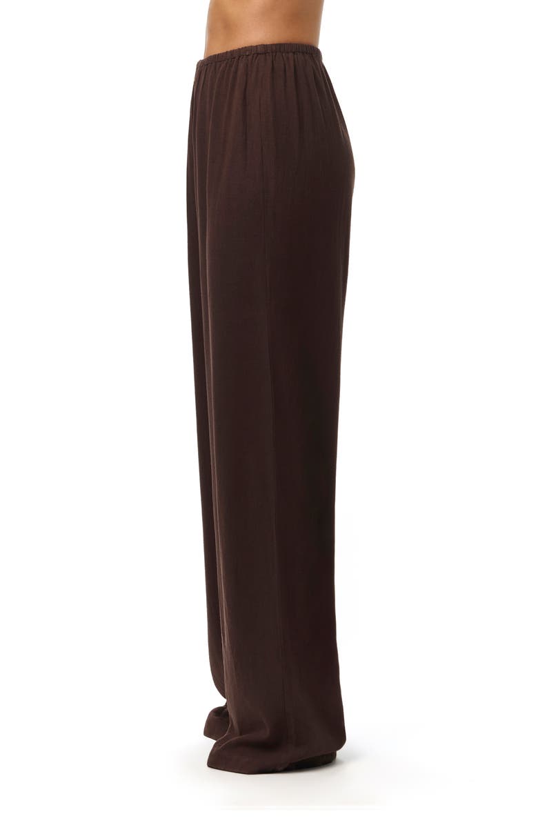 Naked Wardrobe Wide Leg Pants, Alternate, color, Dark Chocolate