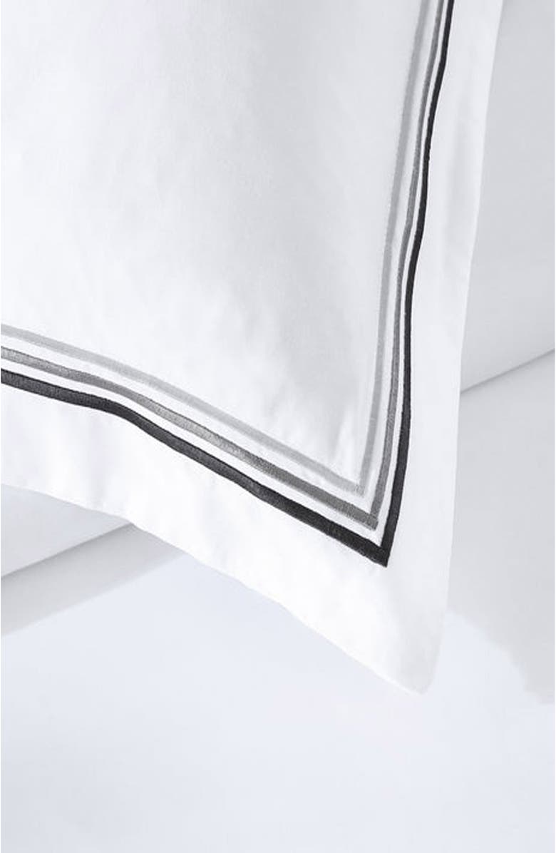 Pure Parima Egyptian Cotton Sateen Bratta Embroidery Triple Luxe Sateen 3-Piece Duvet Cover Set, Alternate, color, 