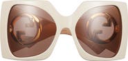 Gucci 64mm Wrap Sunglasses