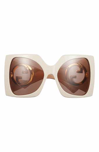 Gucci 64mm Wrap Sunglasses