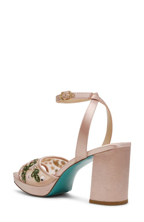 Betsey Johnson Kirra Ankle Strap Sandal In Beige