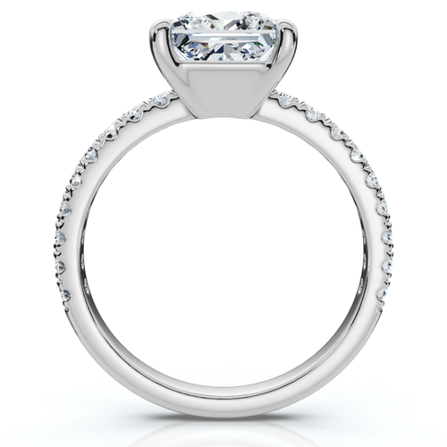 Bliss Diamond Certified 2 1/3ct Princess Cut Diamond Engagement Ring 14k Gold Or Pt Lab Grown