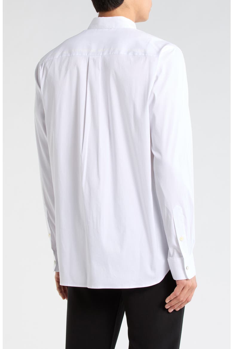 Solid Stretch Button-Up Shirt, Alternate, color, WHITE