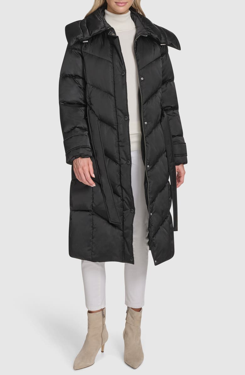 Andrew Marc Palmer Belter Puffer Coat, Alternate, color, Black