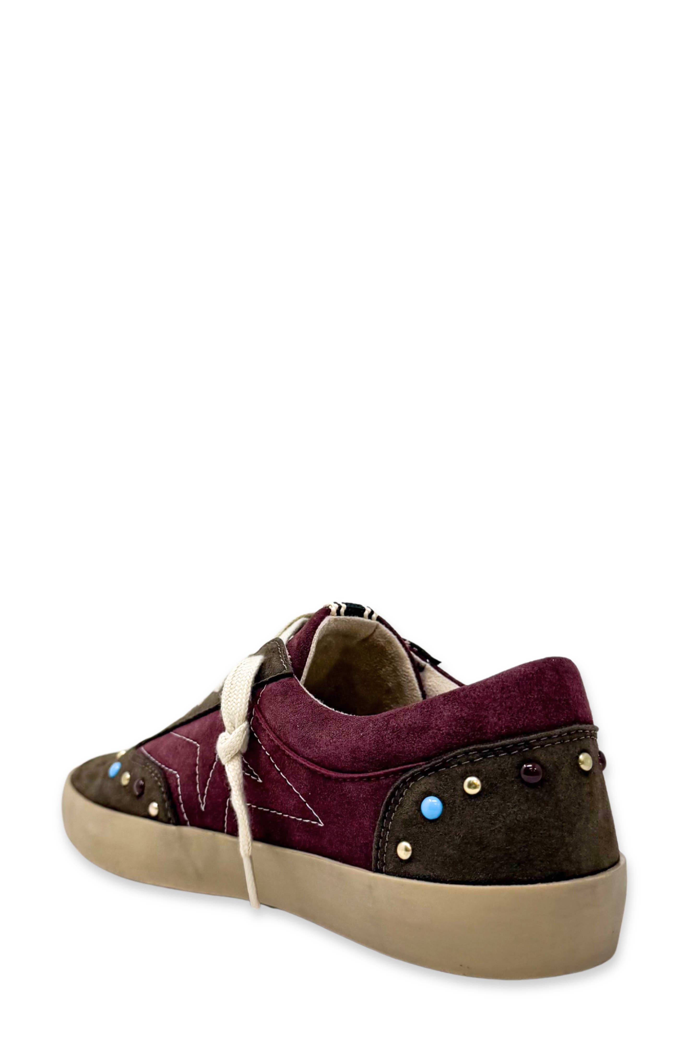 Sierra Sneaker, Alternate, color, DARK RED SUEDE