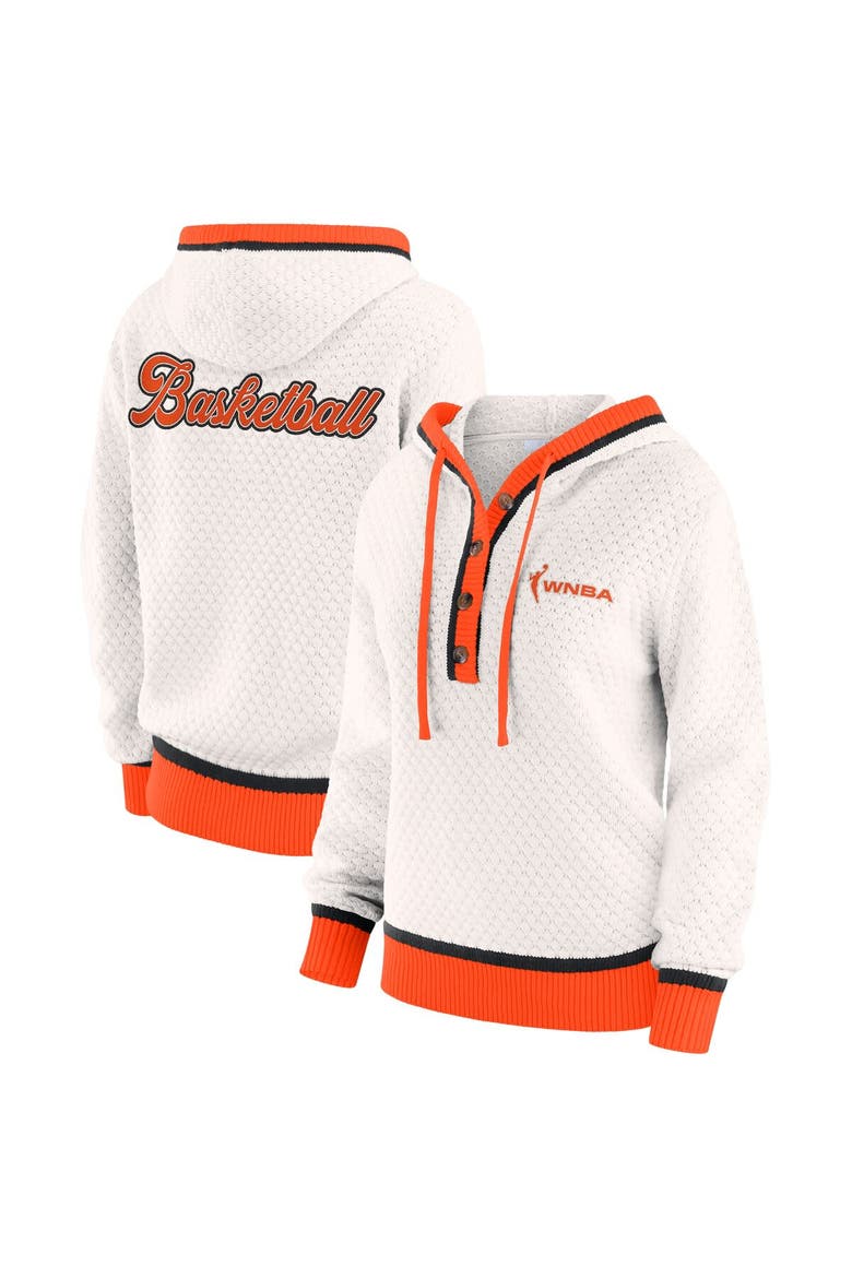 Women's WEAR by Erin Andrews  Cream WNBA Hooded Sweater, Main, color, Cream