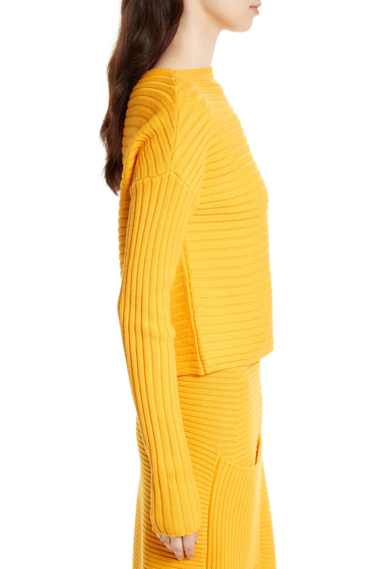 Ribbed Wool Sweater, Alternate, color, MARMALADE