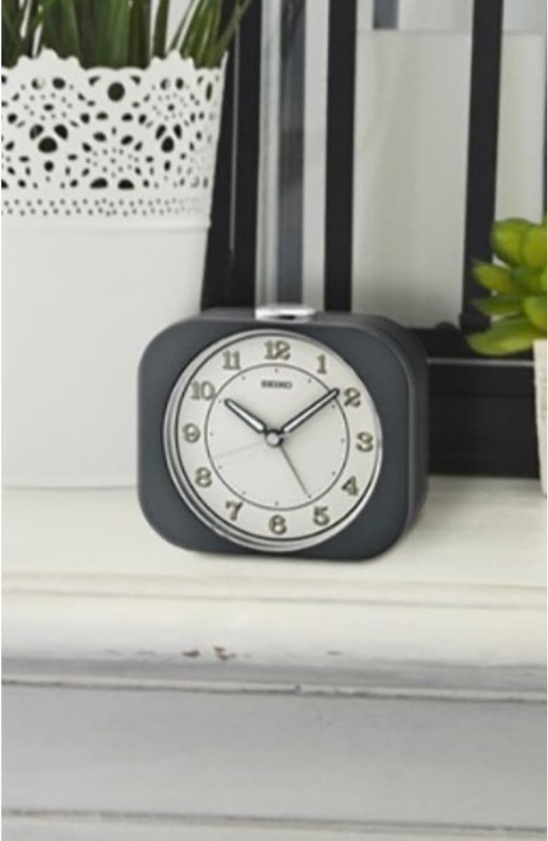 Seiko Kyoda Alarm Clock, Alternate, color, Black
