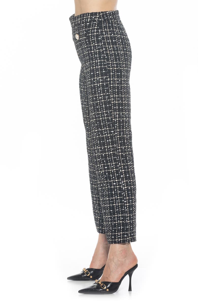 Alexia Admor Jayden Wide Leg Tweed Pants, Alternate, color, Black/ White