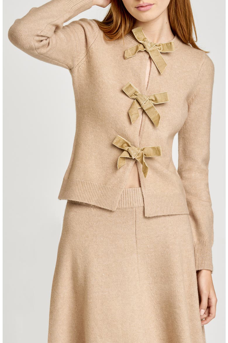 Kayla A-Line Knit Midi Skirt, Alternate, color, BEIGE