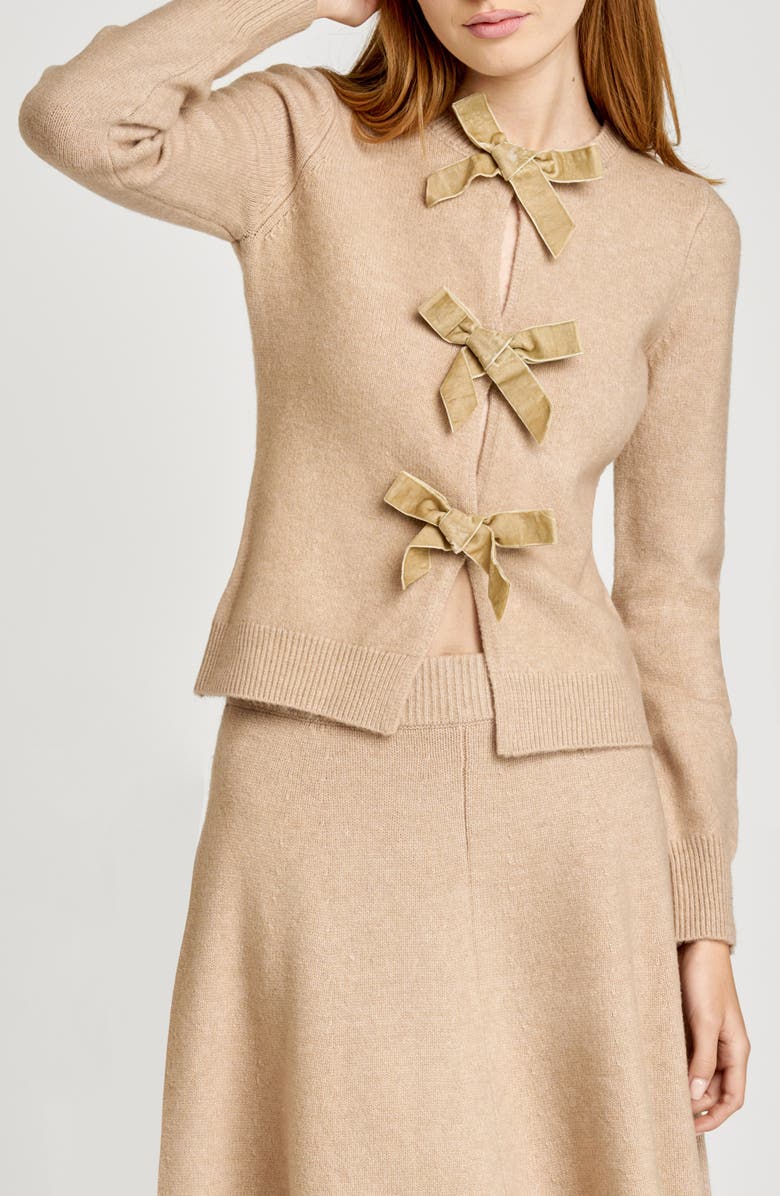 WAYF Kayla A-Line Knit Midi Skirt, Alternate, color, Beige