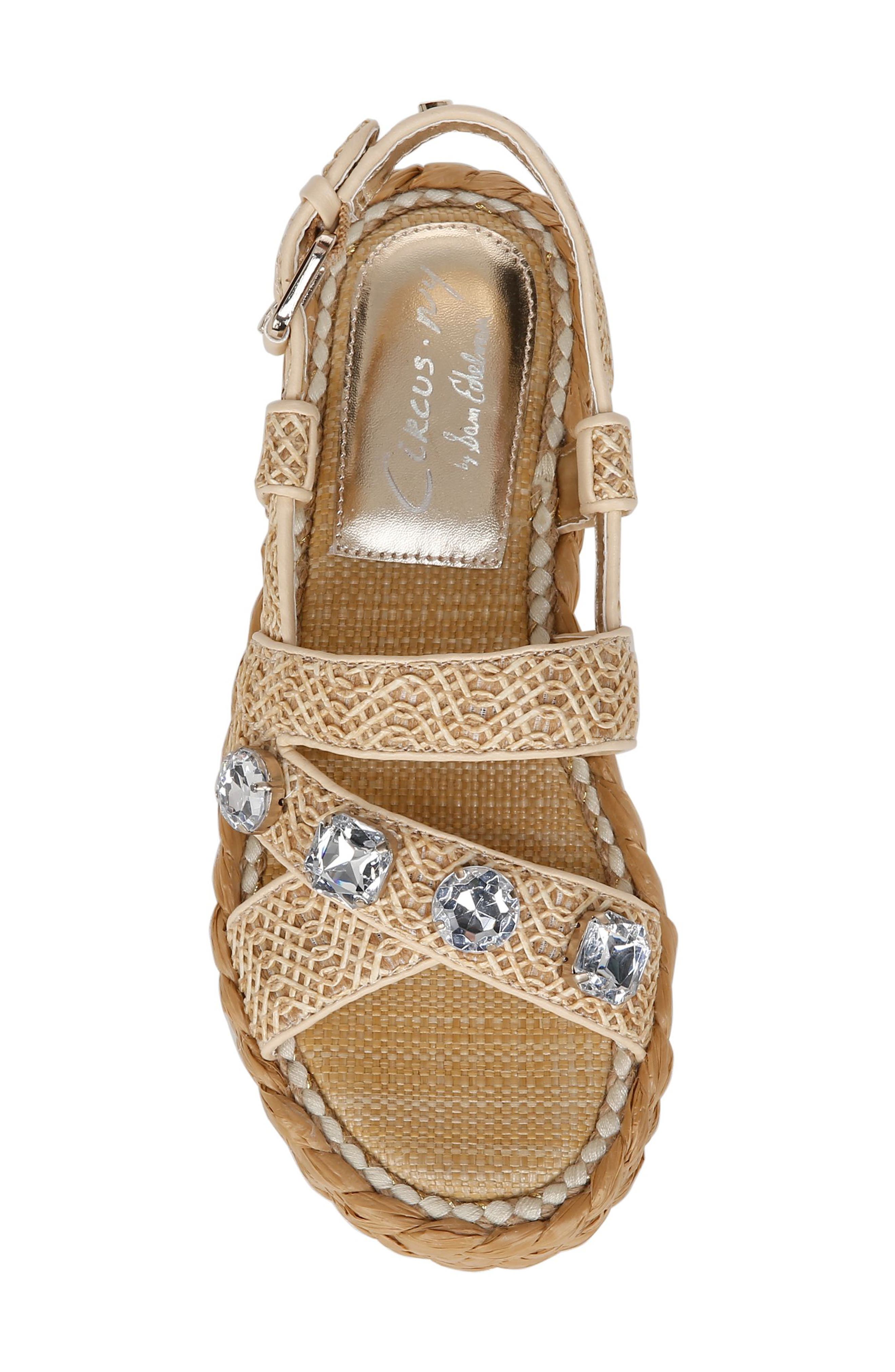 Circus NY by Sam Edelman Wrigley Woven Sandal, Alternate, color, Natural