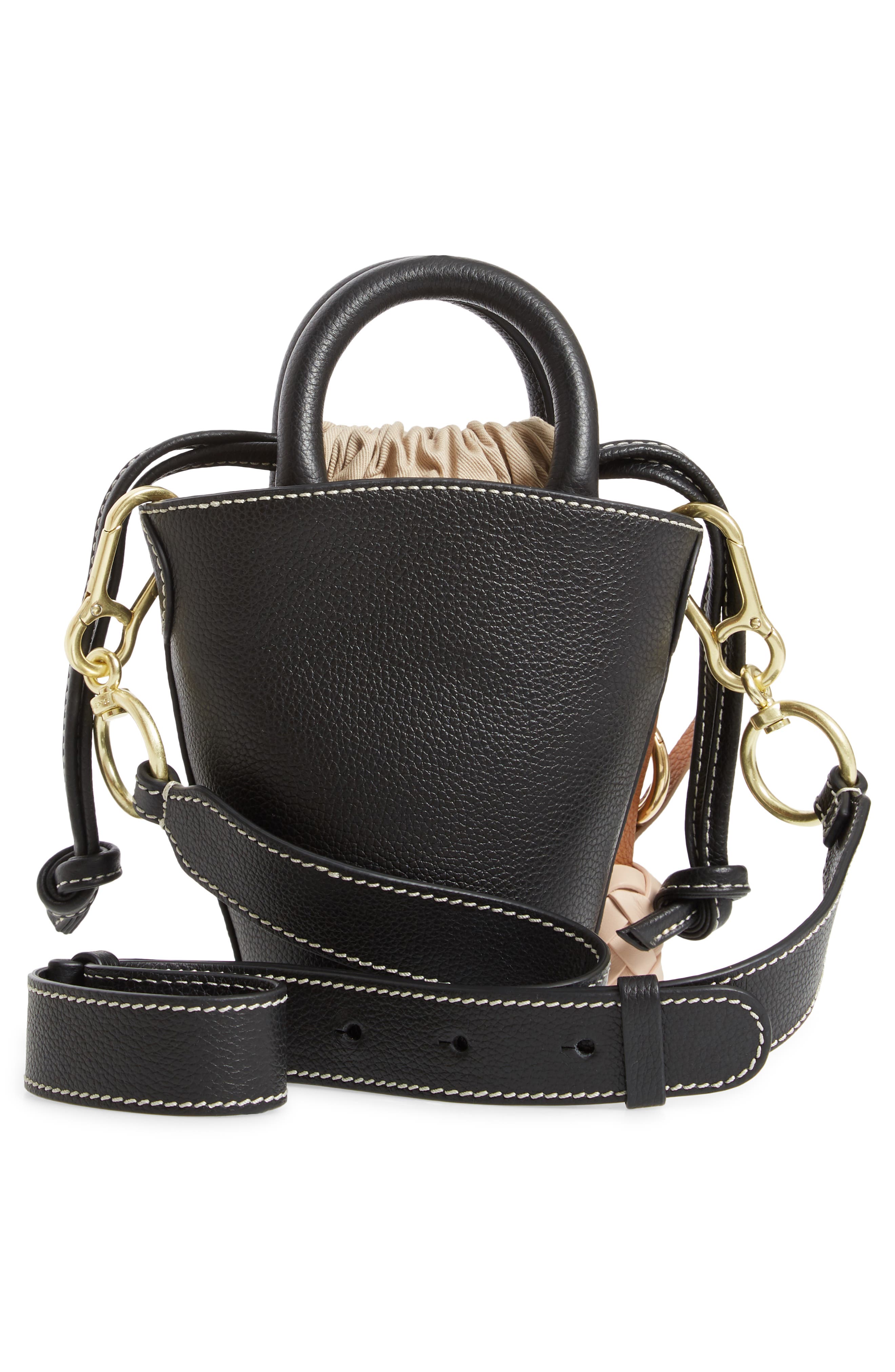 See by Chloé Mini Leather Bucket Bag, Alternate, color, 
