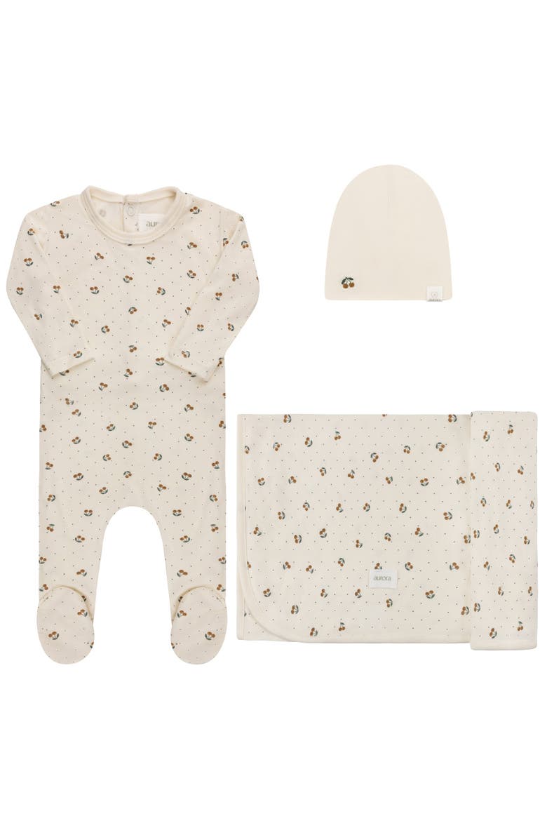 Aurora Classics Modal Cherry Print Collection - Take Me Home Set, Main, color, Ivory/Yellow