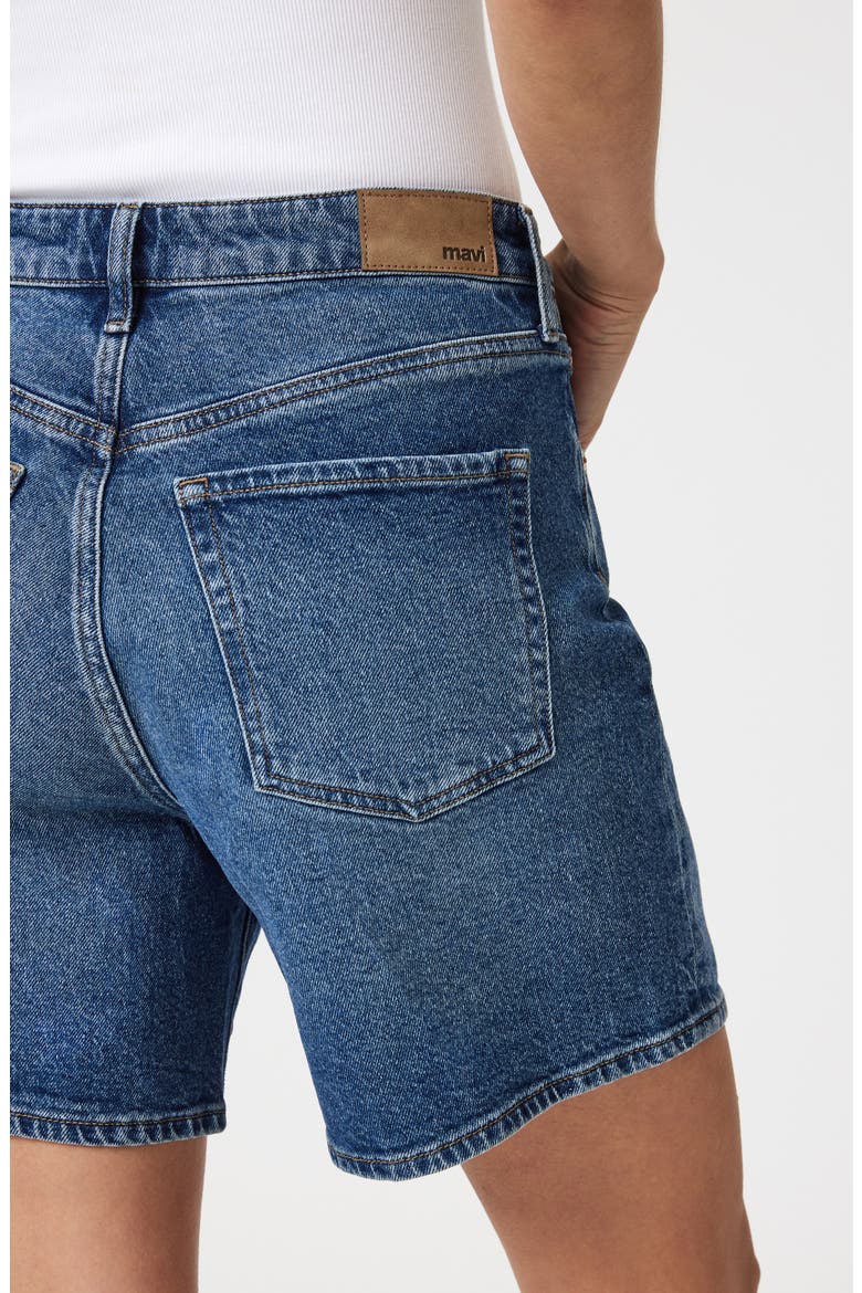 Heidi High Waist Relaxed Denim Shorts, Alternate, color, DARK 90S