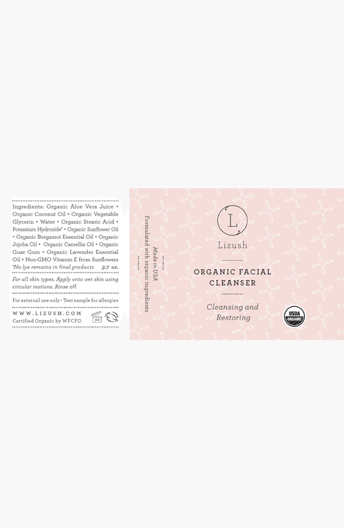 Lizush Organic Facial Cleanser Cleansing And Restoring In Lavender